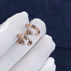 高品质捡漏款卡地亚love系列螺丝耳钉18k玫瑰金男女款超好