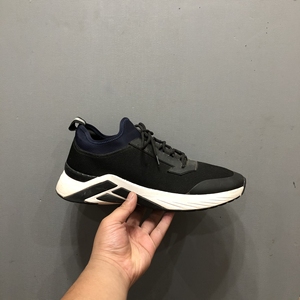 劲霸品牌男鞋 飞织透气舒适男士夏季轻底系带运动休闲鞋 42码