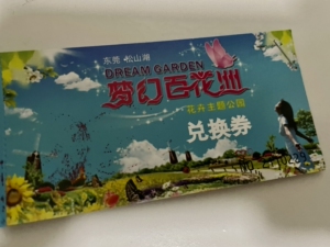 东莞松山湖 梦幻百花洲门票 共3张