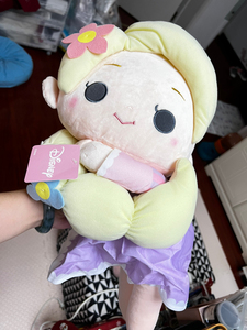 日本世嘉sega迪士尼公主趴趴长发公主毛绒公仔 日本正版!