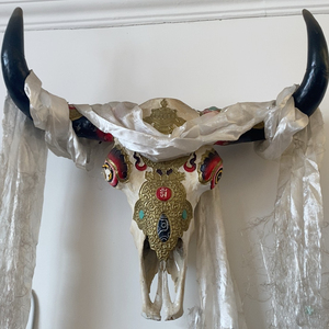 牦牛头骨…西藏青海藏族风格彩绘