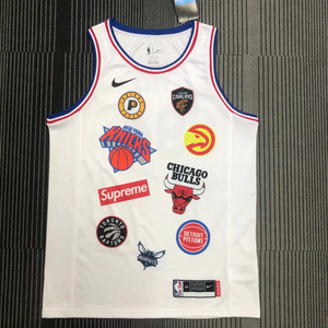 supreme三方联名94号球衣黑白篮球服nba新款篮球服