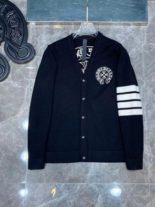 克罗心chrome hearts针织羊毛卫衣暗扣外套,tb联