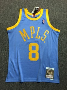 湖人队复古天蓝mpls科比奥尼尔网眼面料贴布热压篮球服球衣_阿里巴巴