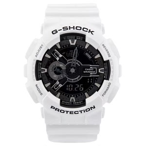 卡西欧手表g-shock白色奥利奥ga-110gw-7 mw