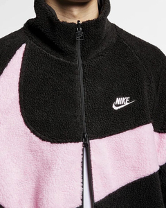 nike 耐克冬季大勾摇粒绒羊羔日本限定双面情侣夹克男女外套