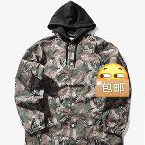 vans范斯情侣款外套2019春新款男女款迷彩连