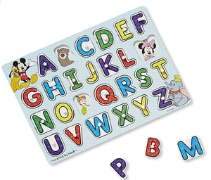 全新melissa & doug 迪士尼英文字母拼图