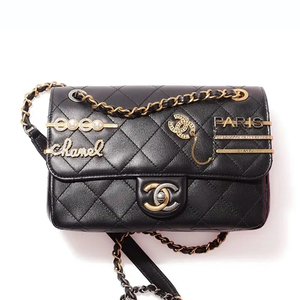 芯片款【99新】香奈儿/chanel 女包徽章cf大mini单肩斜挎链条包