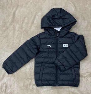 安踏羽绒服男黑