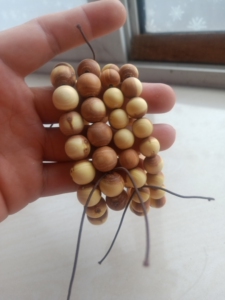 明子手把件,扁桃胡子手串1.0/1.2,无任何添加色素,原生