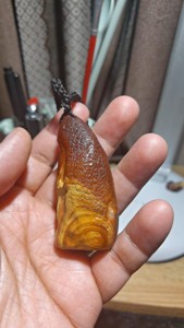 蜜蜡精品原石把件宇宙,花纹十分妖娆皮子光滑油亮,少有的精品.