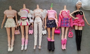 芭比娃娃衣服 芭比官配 时尚狂热 古董娃衣 芭比时尚搭配套装