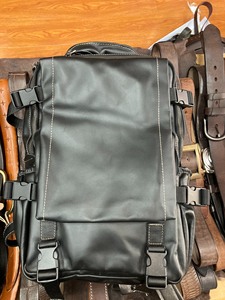 硬汉专属头层纳帕小牛皮手工制作双肩背包旅行包可以放下笔记本电