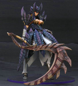 gk 白模 白色魔物猎人 怪物猎人煌黑龙装女剑士 gk手办模