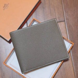 爱马仕 hermes mc2 男士 短款 对折 钱包 大象灰