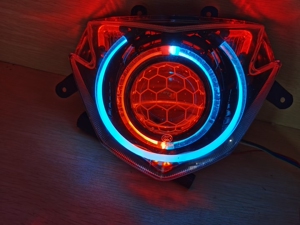 战速鬼火三代微阳梦工厂冰火两重天定制大灯