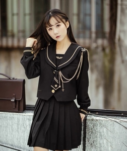 姐姐家 云霄 黑色水手服中间服 jk制服