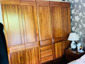 南洋迪克实木家具实木床实木衣柜实木电视柜整套(可单卖)