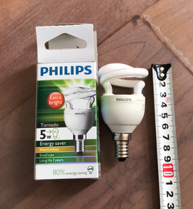 全新飞利浦节能灯 tornado螺旋型节能灯 5w e14小