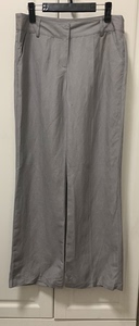 KIABI凯家衣 男裤；灰色，直筒，亚麻、粘纤混纺，42码，