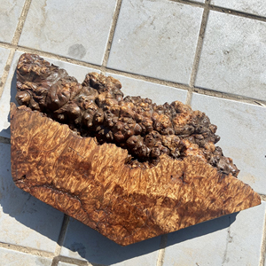 缅甸黄金樟木料满瘤花金丝水波纹树瘤瘿木