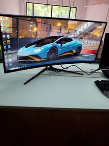 游戏悍将35寸曲面显示器 dvi hdmi dp接口齐全.