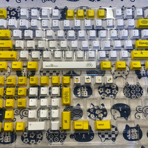 小蜜蜂黄色系机械键盘键帽全新盒装110键键帽