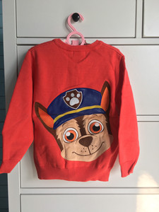 处理汪汪队红色针织男女童毛衣开衫春装