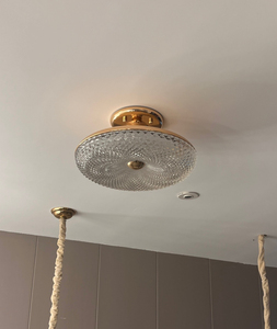 褚灯卡普索灯饰全铜吸顶灯,直径40厘米,全铜 水晶玻璃,实体