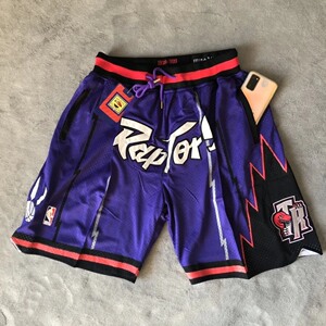刺绣款nba猛龙队球裤紫色篮球短裤双层四口袋五分裤_阿里巴巴找货神器