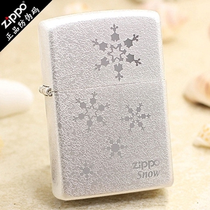 打火机zippo正版防风镀银5朵雪花zoppo芝宝正品爱情礼