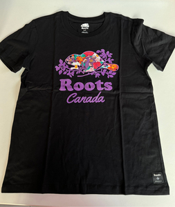 roots植绒印花t恤,具体码数见图片,169一件包邮,购买