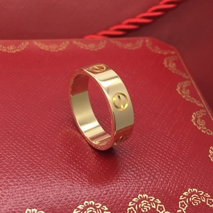 cartier卡地亚18k黄金宽版55号戒指love系列男戒
