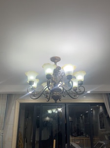 客厅欧式吊灯八个头灯罩，购买价2680元，转让价480，地址