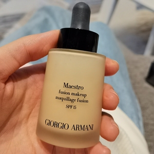 阿玛尼uv纯净造型师power红标权利持久粉底giow发光滴管控油小样