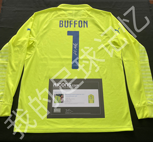 布冯签名球衣,意大利签名球衣,英国icons公司荣誉出品,带