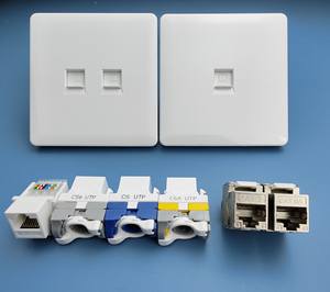 六类七类八类86型网络免打模块面板百千万兆电脑网线信息插座母