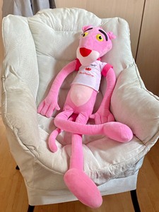全新粉红色顽皮豹玩偶 ，朋友送的，闲置不退不换。