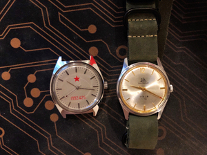 长白山金达莱1975淘宝朝鲜回流老手表一个 包邮正常走时,实物拍摄