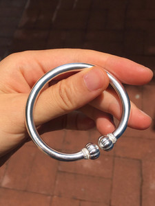 小珍 南瓜圆条银手镯