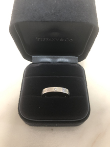 tiffany蒂芙尼男士戒指铂金950钻石戒指,宽4毫米,尺