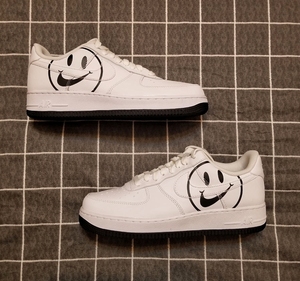 000人付款淘宝nike耐克air force 1空军一号男鞋笑脸白绿夜光低帮af1