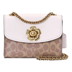 coach/蔻驰女士专柜款山茶花老花链条斜挎包34256