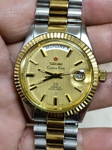 梅花王737一360自动男表!大表径37