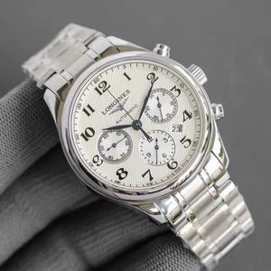 000人付款淘宝浪琴手表男名匠六针多功能男士腕表皮带钢带防水蓝宝石