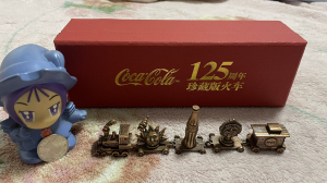 可口可乐125周年珍藏版火车，官方正品，摆件，纯铜制品，全新