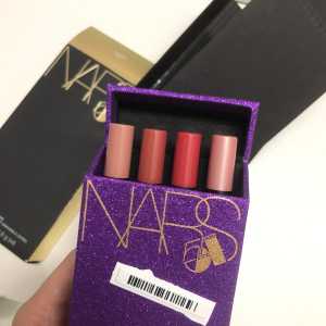 nars娜斯圣诞限量节日迷你口红套装,全新四色唇膏笔便宜出