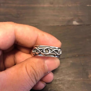 克罗心潮牌藤蔓戒指纯银ch永恒之藤情侣对戒925银男女款指环