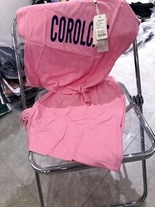 猫王品牌童装 女童粉色字母套装裙 余110、130和150码